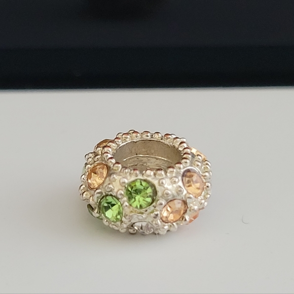 Zales Crystal Charm | Pandora-Style Charm | Green, Peach, Clear Crystals - Picture 11 of 16